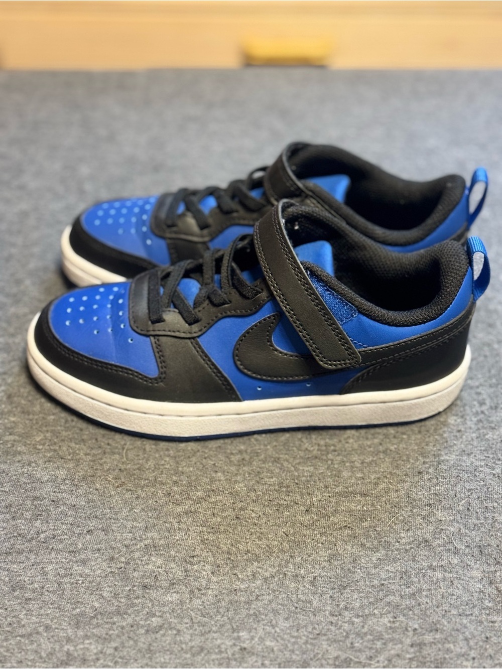 Nike Court Borough Low Recraft Toddler Sz 13.5C Game Royal Black White like new - Picture 6 of 14